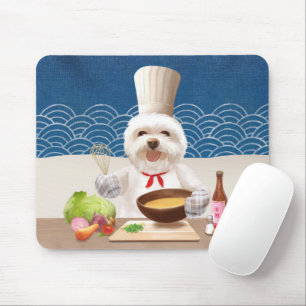Hund i Chef Hat Cooks Soppa Musmatta
