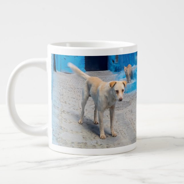 Hund i den blå staden jumbo mugg (Vänster)