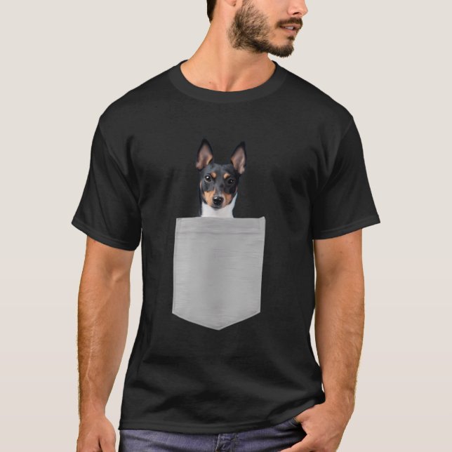 Hund i din Pocket Leksak Fox Terrier T Shirt (Framsida)