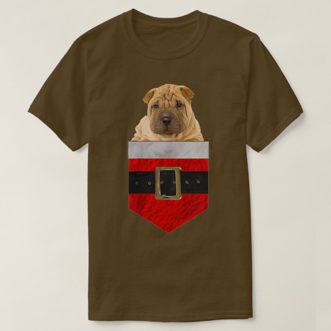 Hund i din Pocket Santa Chinese SharPei T Shirt (Design framsida)