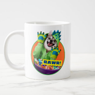 Hund i Dinosaur Costume Jumbo Mugg
