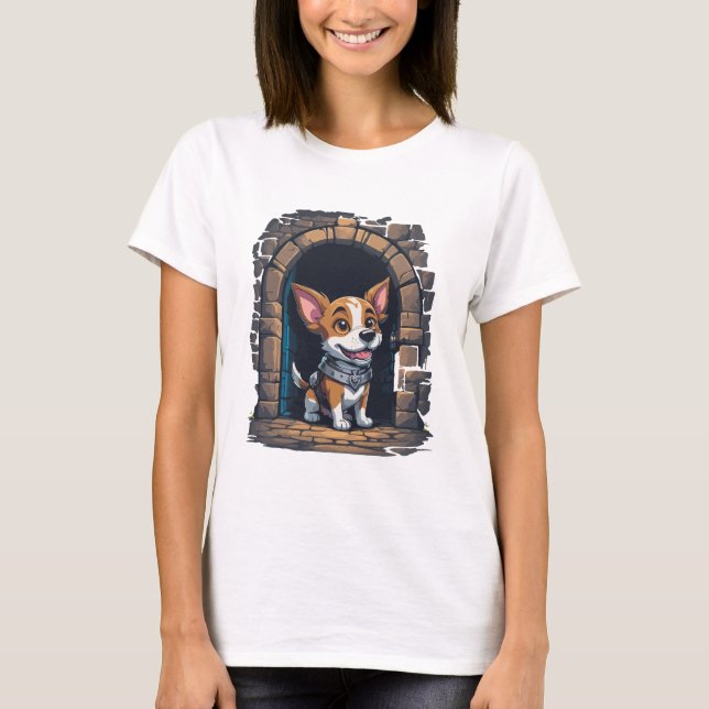 Hund i Dungeon T Shirt (Framsida)