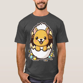 Hund i Egg kawaii T Shirt