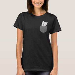 Hund i en Pocket Cute Westie Terrier Älskare Pupp T Shirt