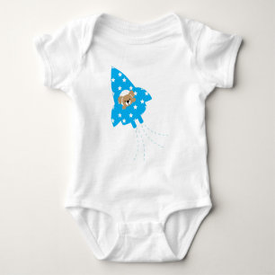 Hund i en Rocket-Frakt T Shirt