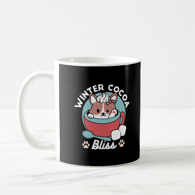 Hund i Festive Mugg for Helgdag Vibes - Winter Coc (Vänster)