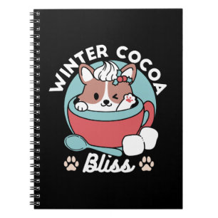 Hund i Festive Mugg for Helgdag Vibes - Winter Coc Anteckningsbok