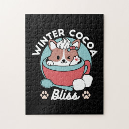 Hund i Festive Mugg for Helgdag Vibes - Winter Coc Pussel