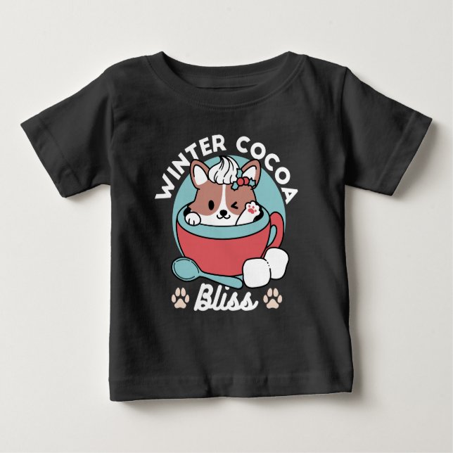 Hund i Festive Mugg for Helgdag Vibes - Winter Coc T Shirt (Framsida)