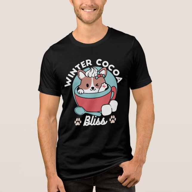 Hund i Festive Mugg for Helgdag Vibes - Winter Coc T Shirt (Framsida)