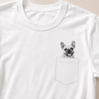 Hund i fickan | Anpassad svart-vit foton på husdju T Shirt