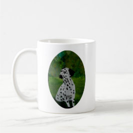 Hund i Garden Painting Dalmatien Mugg