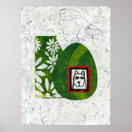 Hund i Garden Poster väggkonst