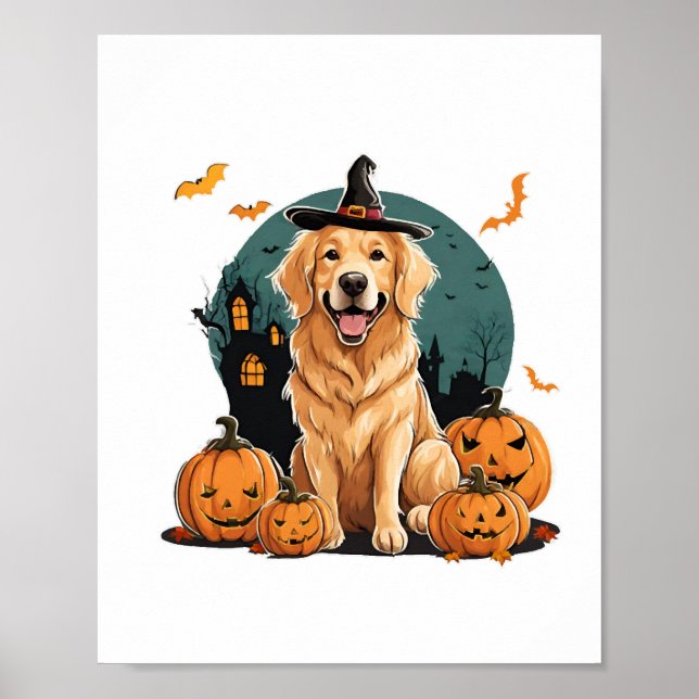 hund i halloween roligt poster (Framsidan)