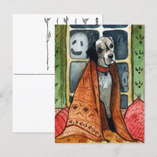Hund i hemmet, Halloween-vykort Vykort
