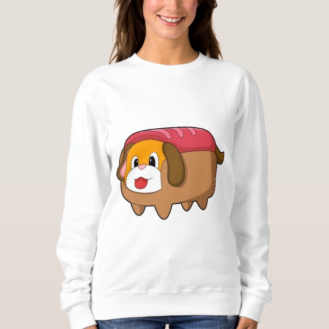 Hund i Hotdog T Shirt (Framsida)