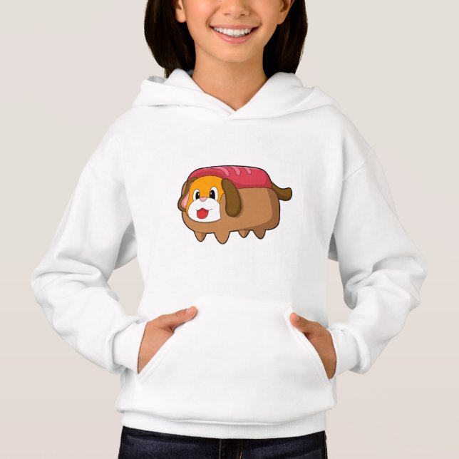 Hund i Hotdog T Shirt (Framsida)