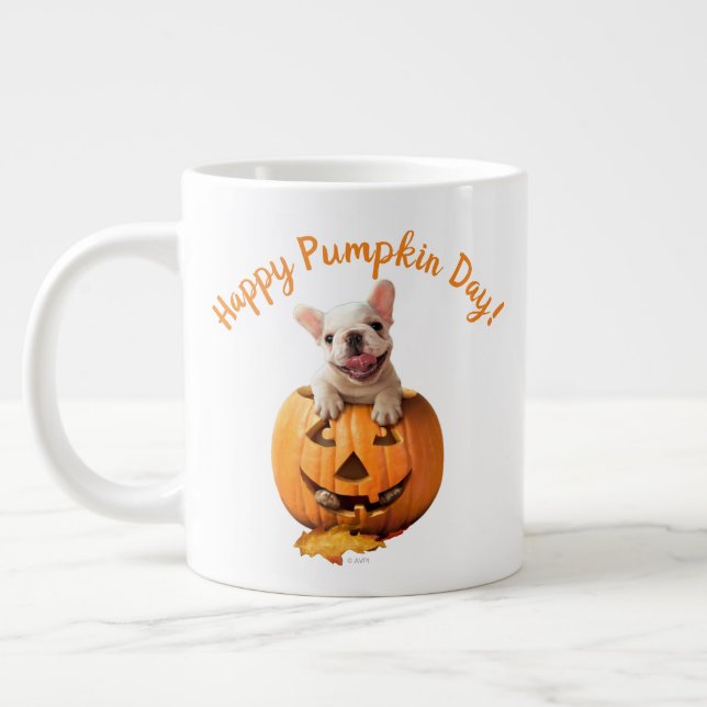 Hund i Jack-o-Lantern Jumbo Mugg (Vänster)