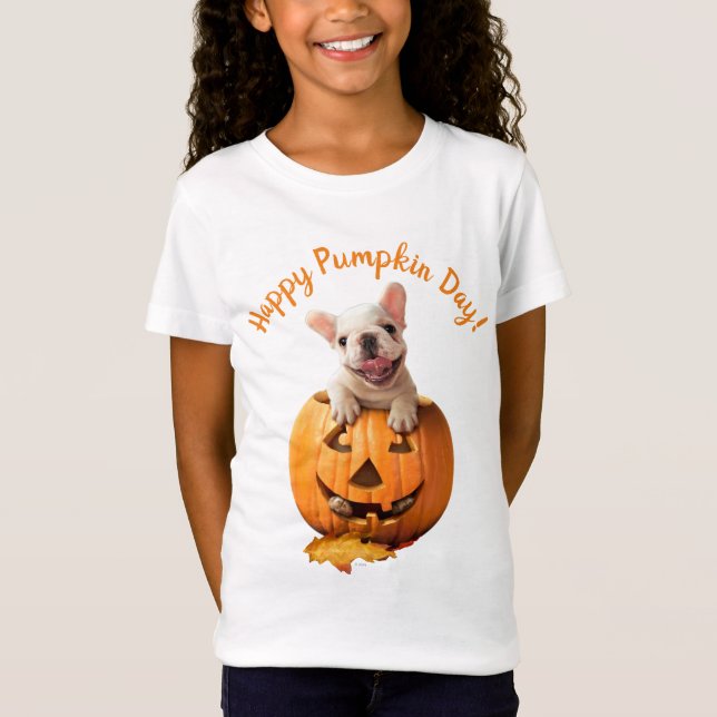 Hund i Jack-o-Lantern T Shirt (Framsida)