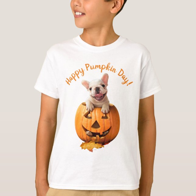 Hund i Jack-o-Lantern T Shirt (Framsida)