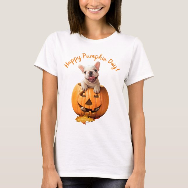 Hund i Jack-o-Lantern T Shirt (Framsida)