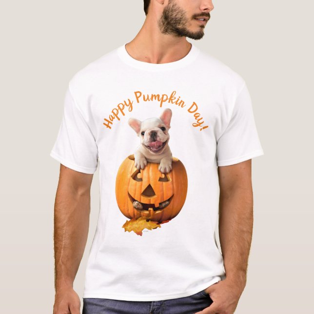 Hund i Jack-o-Lantern T Shirt (Framsida)