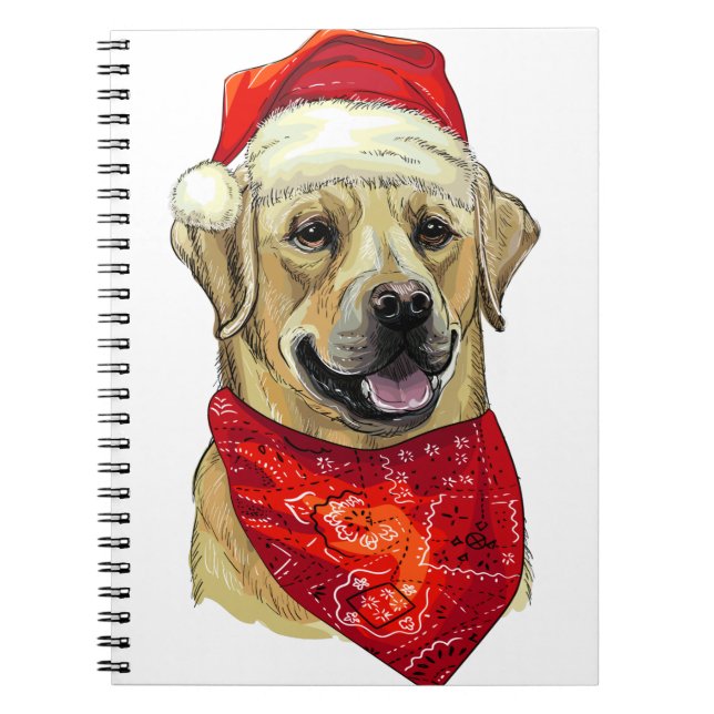 Hund i jullabrador anteckningsbok (Framsidan)
