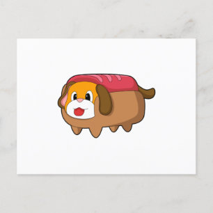 Hund i korv vykort