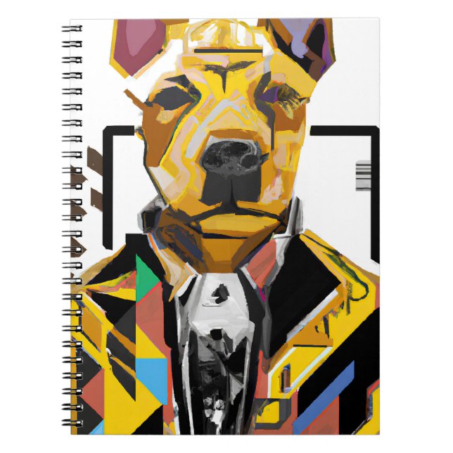 Hund i Kostym: Digital konst Anteckningsbok (Framsidan)