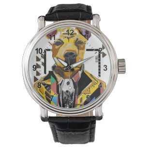 Hund i Kostym: Digital konst Armbandsur