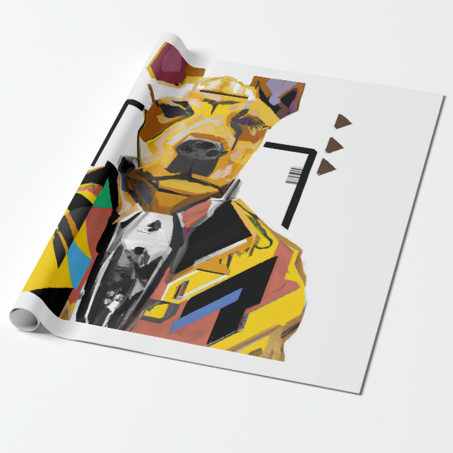 Hund i Kostym: Digital konst Presentpapper (Utrullad)