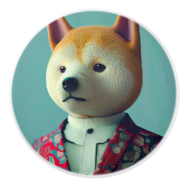 Hund i kostym knopp (Framsidan)