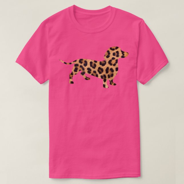 Hund i leoparder för kvinnor t shirt (Design framsida)
