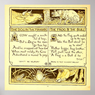 Hund i Manger Walter Crane Poster