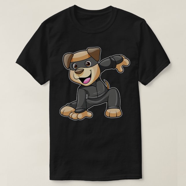 Hund i Ninja Costume T Shirt (Design framsida)