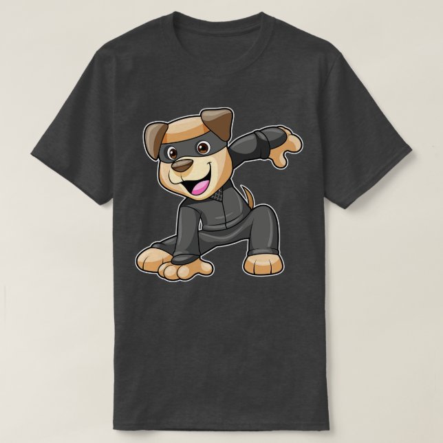 Hund i Ninja Costume T Shirt (Design framsida)