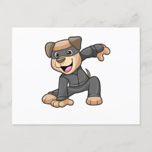 Hund i Ninja-dräkt Vykort