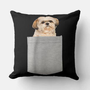 Hund i Pocket Shih Tzu Älskare Kudde