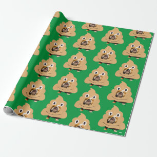 Hund i Poop Emoji Costume Presentpapper