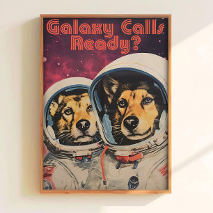 Hund i rymden tryck Sovjetiskt rymdposter Belka