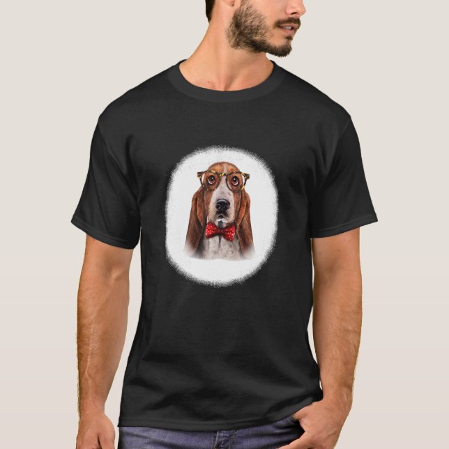 Hund i säck i klassiskt eglass och kupé t shirt (Framsida)