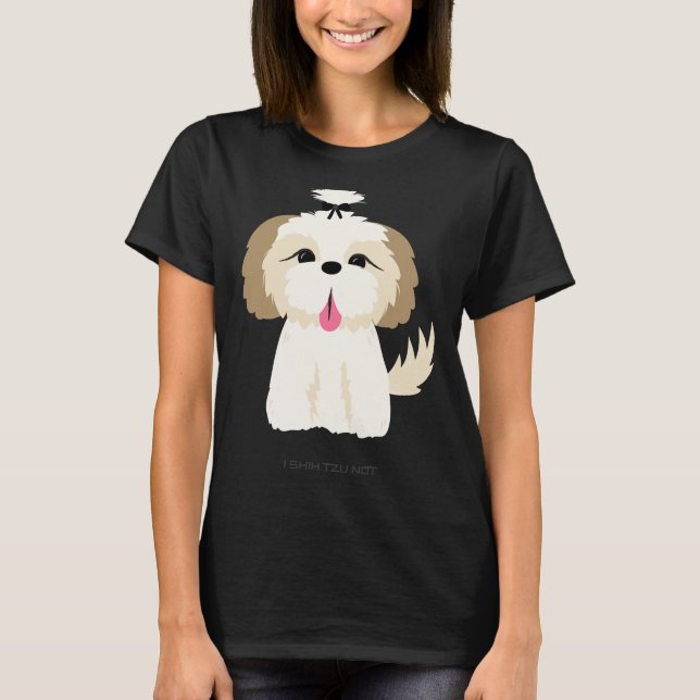 Hund I Shih Tzu Not T Shirt (Framsida)