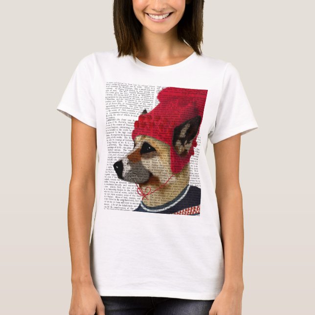 Hund i Ski Sweater 2 Tee Shirt (Framsida)