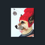Hund i Ski Sweater Canvastryck<br><div class="desc">Underhållning och fritid</div>