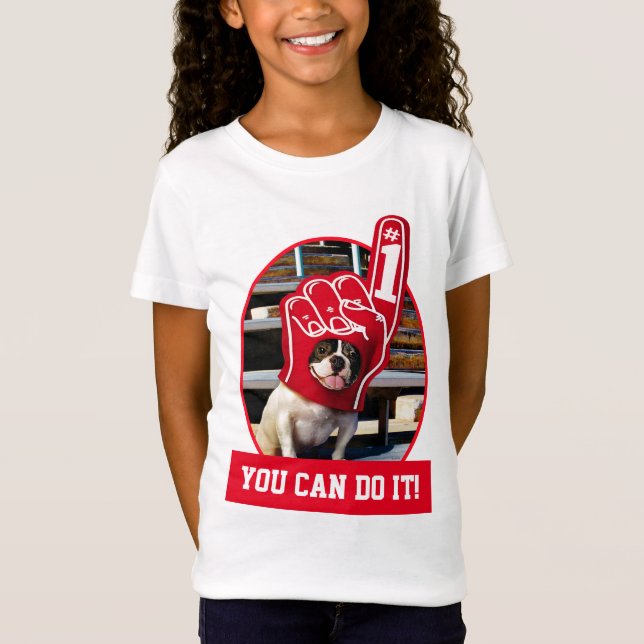 Hund i skumhand t shirt (Framsida)