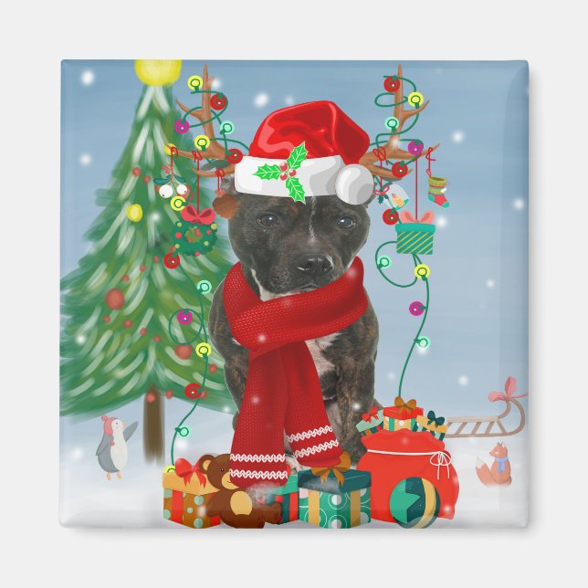 Hund i Snö-julen, Bulldshire Bull Magnet (Framsidan)