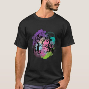 Hund I Stänk Art Cavalier Kung Charles Spain T Shirt