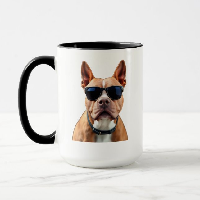Hund i Sunglass Combo Mugg, 15 oz Mugg (Vänster)