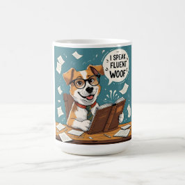 Hund I talar Fluent Woof - Pet Parent Kaffemugg