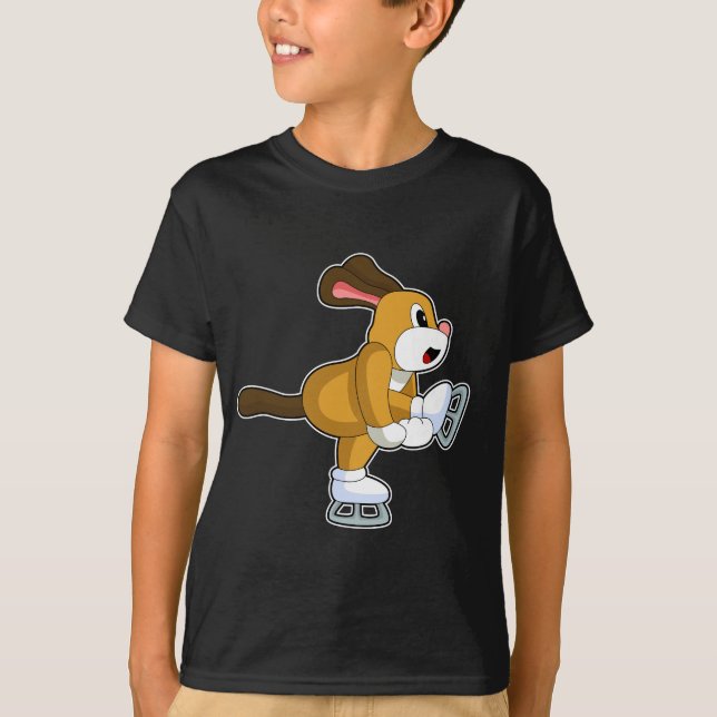 Hund Ices-skridskor T Shirt (Framsida)